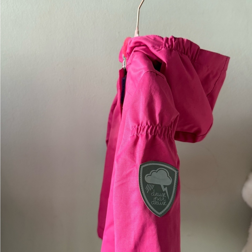 Deux par Deux Pink raincoat kids jacket size 12 months Pick - Picture 3 of 6